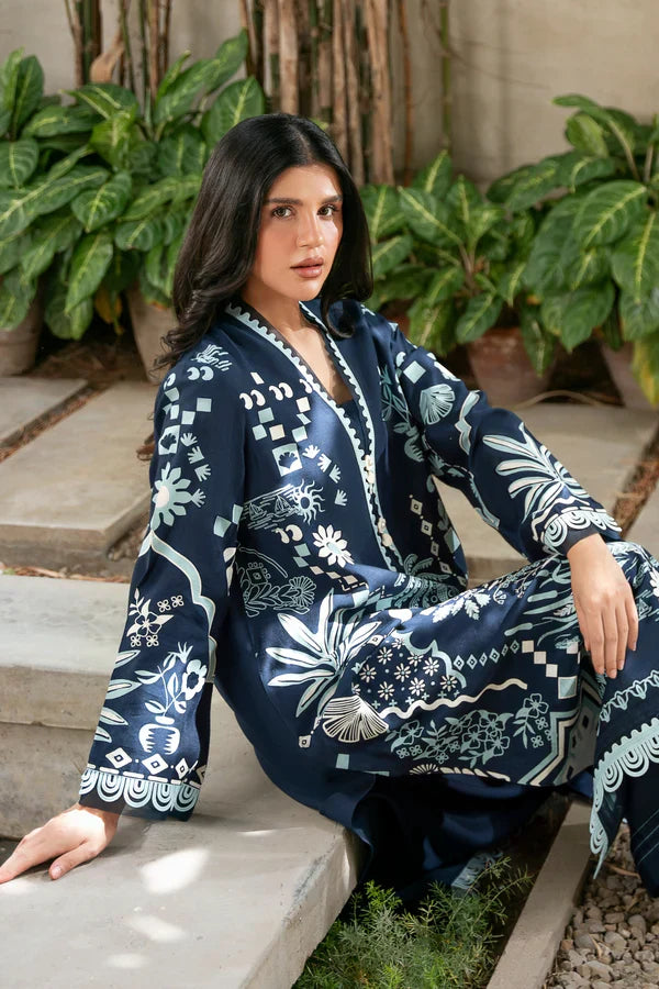 Lumina Deep Blue – Premium Khaddar Set